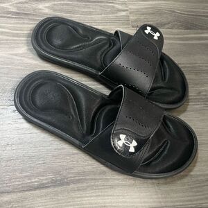 underarmour black sandals men’s size 9